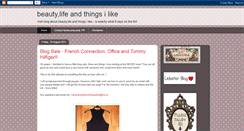 Desktop Screenshot of beautylifeandthingsilike.blogspot.com