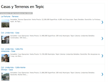 Tablet Screenshot of casasyterrenosentepic.blogspot.com