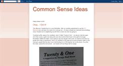 Desktop Screenshot of commonsense-ideas.blogspot.com