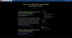 Desktop Screenshot of eleventhdr-wwwthethedoctrscom.blogspot.com