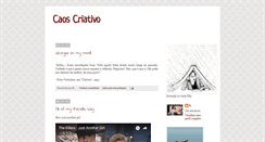 Desktop Screenshot of caos-criativo.blogspot.com