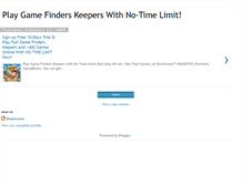 Tablet Screenshot of gamefinderskeepers.blogspot.com