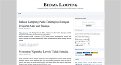 Desktop Screenshot of budayalampung.blogspot.com