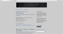 Desktop Screenshot of conflictsincyberspace.blogspot.com