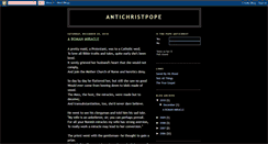 Desktop Screenshot of antichristpope.blogspot.com