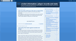 Desktop Screenshot of internationalcricketrecords.blogspot.com