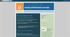 Desktop Screenshot of mysqlperformanceandtips.blogspot.com