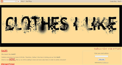 Desktop Screenshot of clothes-i-like.blogspot.com