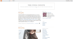 Desktop Screenshot of pinkcoyote.blogspot.com