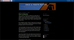 Desktop Screenshot of onceayouthpastor.blogspot.com