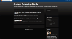 Desktop Screenshot of judgesbehavingbadly.blogspot.com