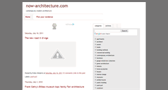 Desktop Screenshot of now-architecture.blogspot.com