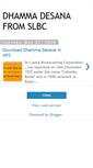 Mobile Screenshot of dhammadesanafromslbc.blogspot.com