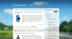 Desktop Screenshot of forerunner405.blogspot.com