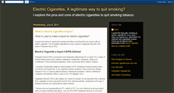 Desktop Screenshot of lovemyelectriccigarette.blogspot.com