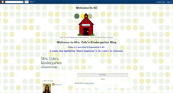 Desktop Screenshot of lori-mrscoleskindergartenclassroom.blogspot.com