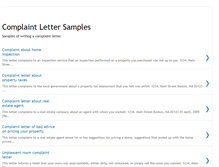 Tablet Screenshot of complaint-letters-samples.blogspot.com