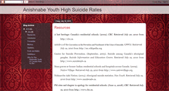 Desktop Screenshot of anishnabeyouthsuicide.blogspot.com