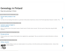 Tablet Screenshot of genealogyinfinland.blogspot.com