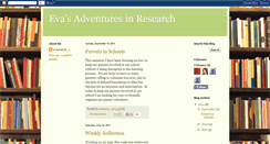 Desktop Screenshot of evasadventuresinresearch.blogspot.com