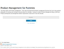 Tablet Screenshot of productmanagementforpummies.blogspot.com
