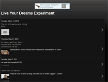 Tablet Screenshot of liveyourdreamsexperiment.blogspot.com