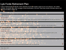 Tablet Screenshot of lyleforderetirement.blogspot.com