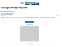 Tablet Screenshot of nursingknowledgeresources.blogspot.com