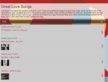 Tablet Screenshot of greatlovesongs101.blogspot.com