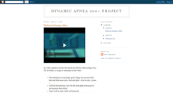 Desktop Screenshot of dynamicapnea200project.blogspot.com