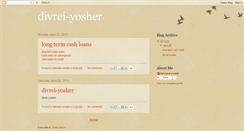 Desktop Screenshot of divrei-yosher.blogspot.com