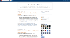 Desktop Screenshot of hadithcheck.blogspot.com