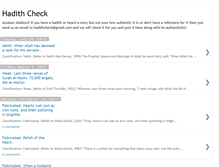 Tablet Screenshot of hadithcheck.blogspot.com