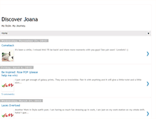 Tablet Screenshot of discoverjoana.blogspot.com