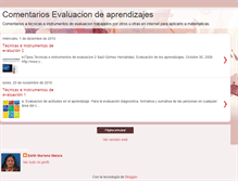 Tablet Screenshot of comentariosevaluaciondeaprendizajes.blogspot.com