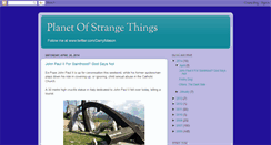 Desktop Screenshot of planetofstrangethings.blogspot.com