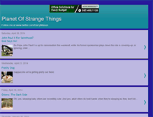 Tablet Screenshot of planetofstrangethings.blogspot.com
