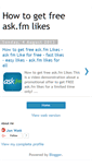 Mobile Screenshot of freeaskfmlikes.blogspot.com