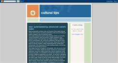 Desktop Screenshot of culturaltips.blogspot.com