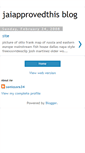 Mobile Screenshot of jaiapprovedthis.blogspot.com