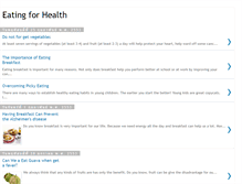 Tablet Screenshot of eatingforhealthy.blogspot.com