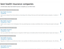 Tablet Screenshot of besthealthinsurance-companies.blogspot.com