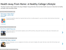 Tablet Screenshot of healthycollegestudents.blogspot.com