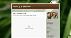 Desktop Screenshot of melodyandbrandon.blogspot.com