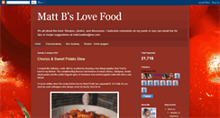 Desktop Screenshot of mattbslovefood.blogspot.com