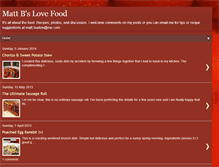 Tablet Screenshot of mattbslovefood.blogspot.com