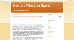 Desktop Screenshot of brotherswholikesports.blogspot.com