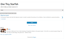 Tablet Screenshot of onetinystarfish.blogspot.com