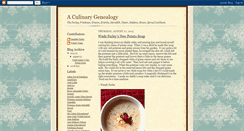 Desktop Screenshot of culinarygenealogy.blogspot.com