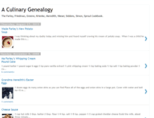 Tablet Screenshot of culinarygenealogy.blogspot.com